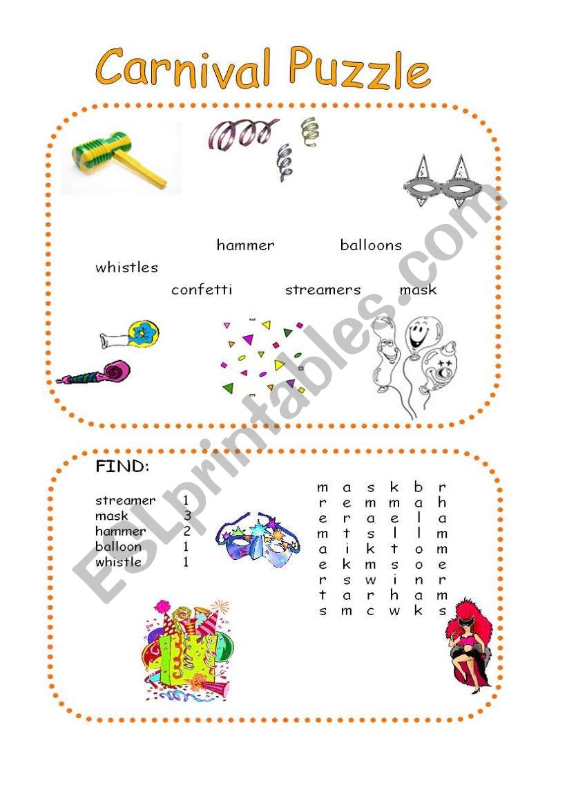 Carnival worksheet