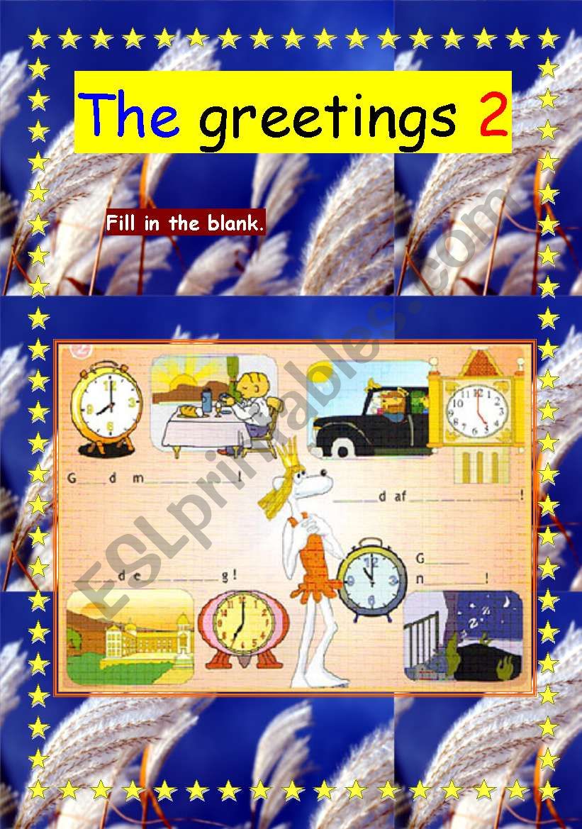 The greetings 2 worksheet