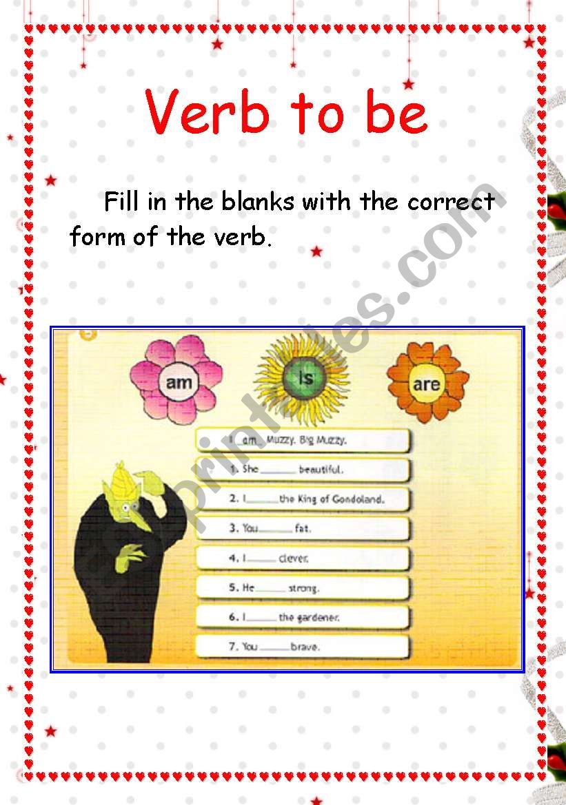 Verb to be worksheet