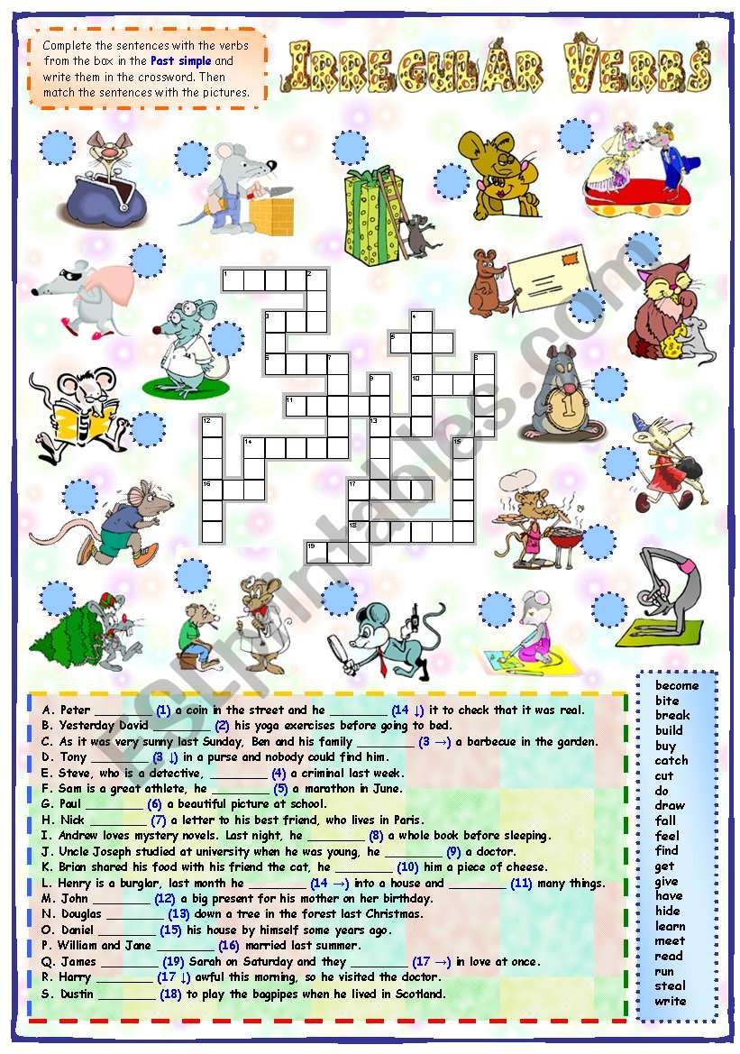 Past simple - Irregular verbs (1 of 2)