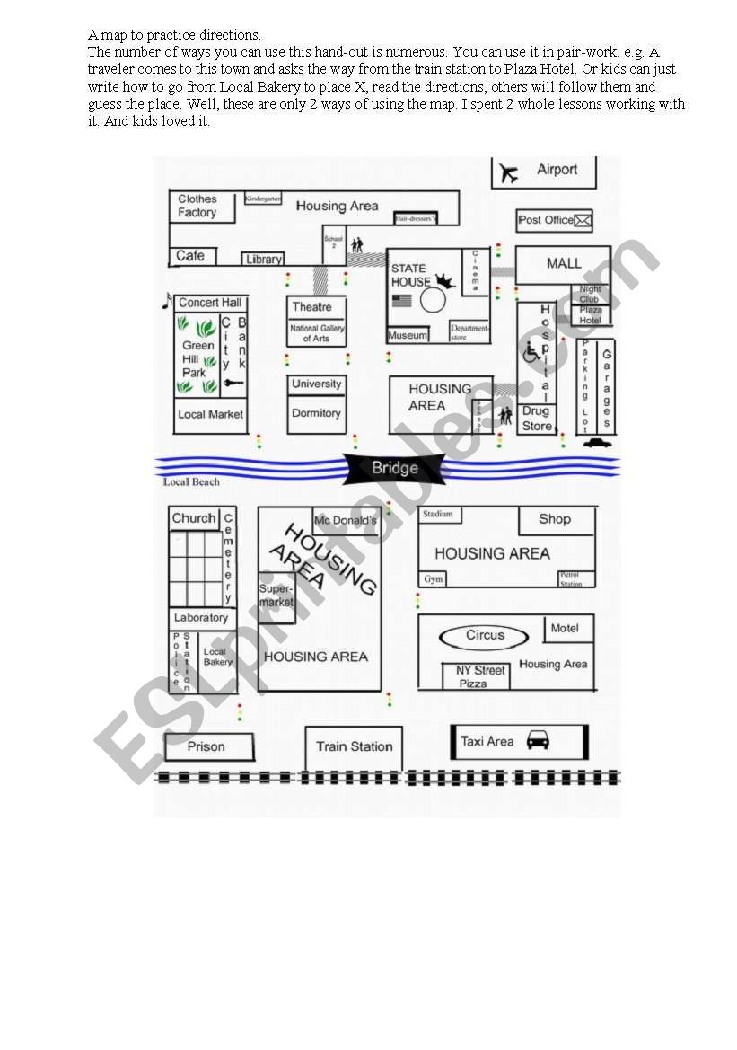 City Map worksheet