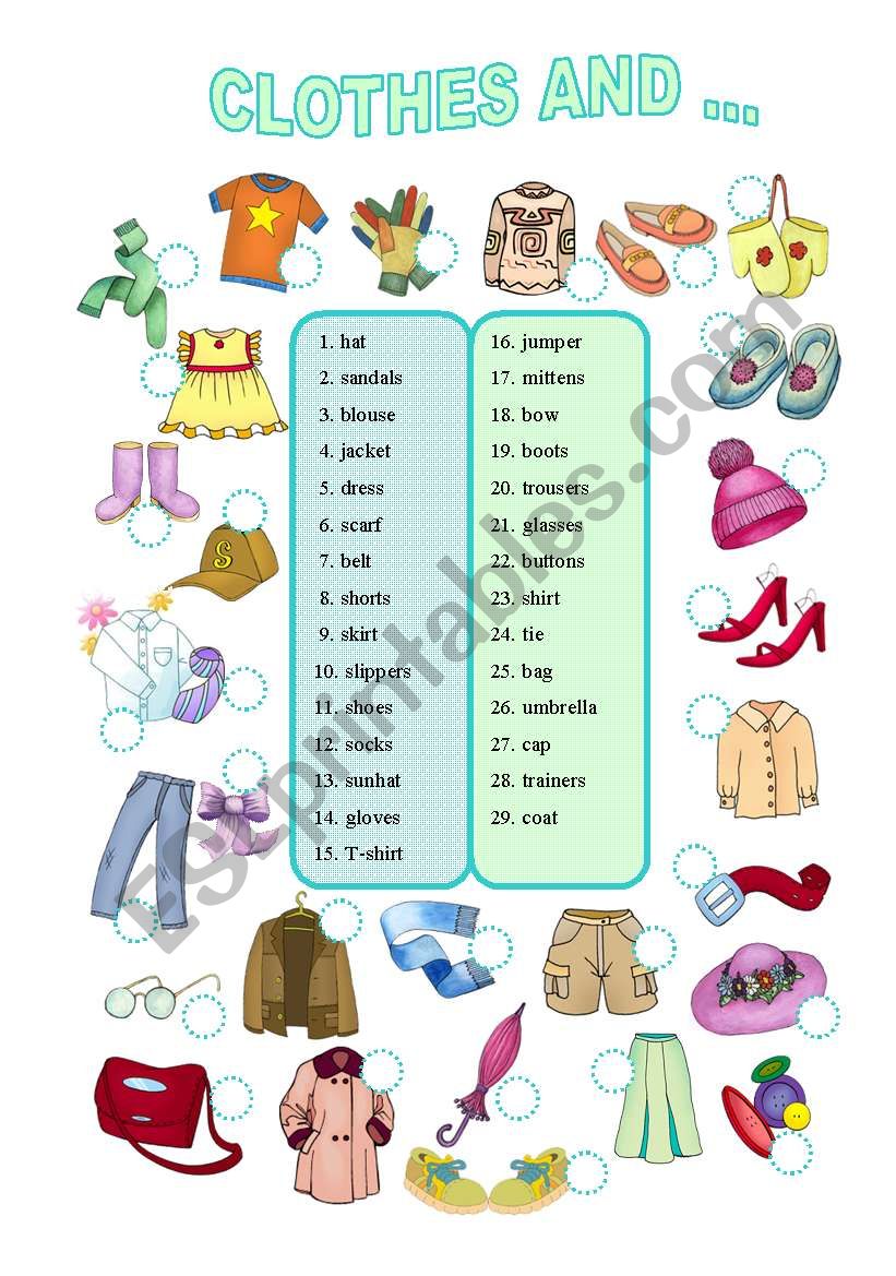 Clothes and ... (1/3) worksheet