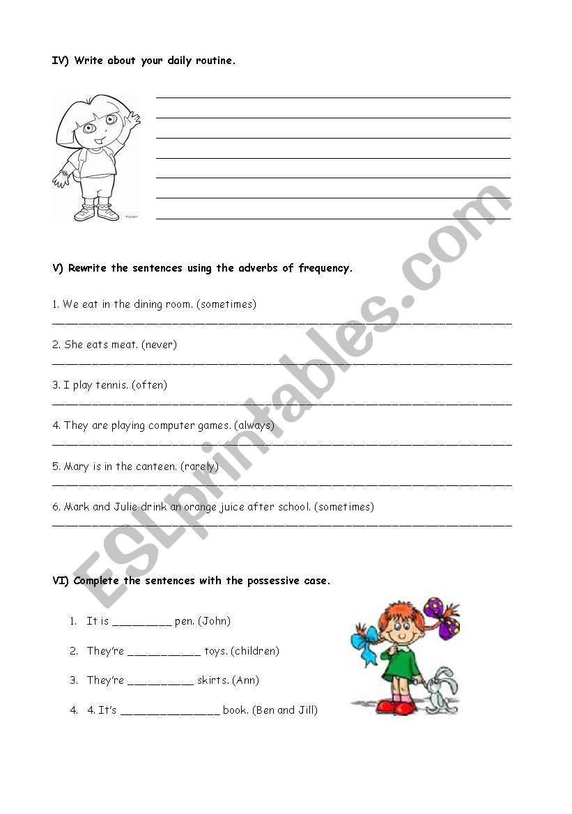 Revision Worksheet  (2/2) worksheet