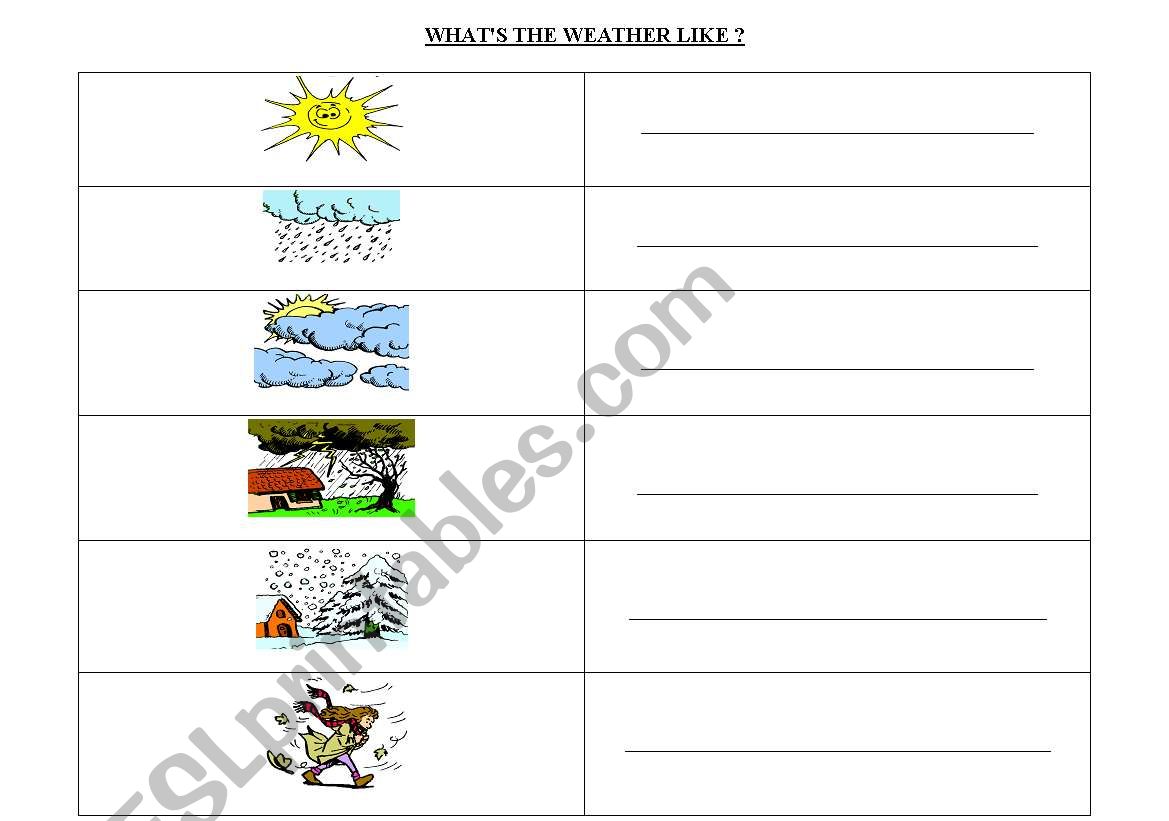 the weather lesson worksheet