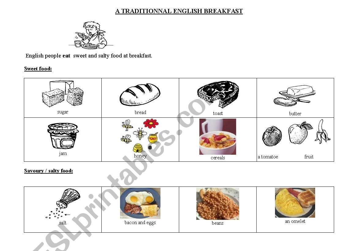 traditionnal english breakfast lesson