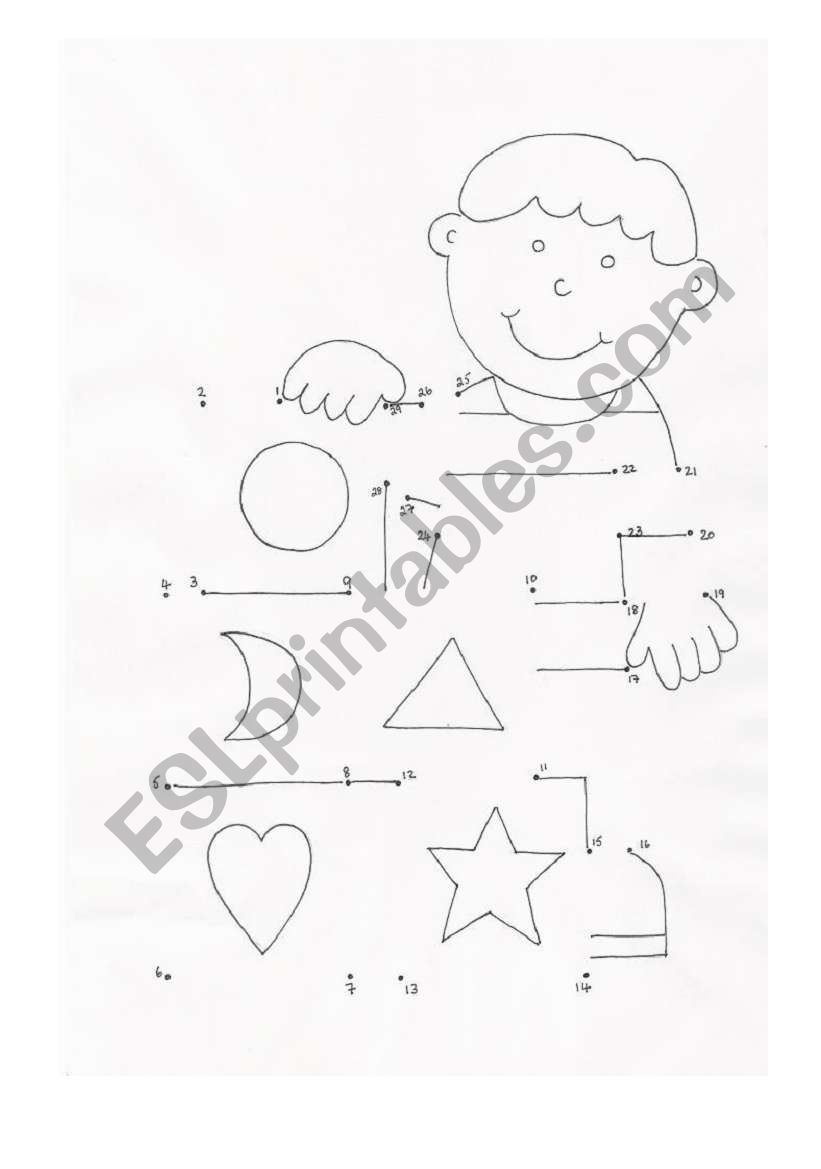 Boy with Toy Blocks Dot To Dot