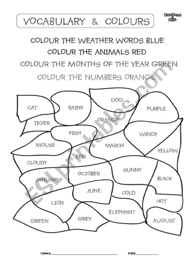 COLOR worksheet