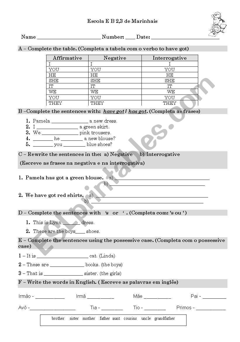 Revision Worksheet worksheet