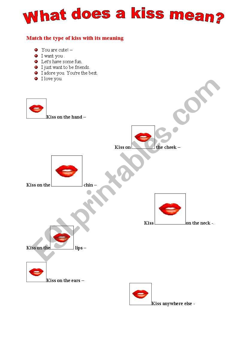 ST. Valentine: What does a kiss mean?