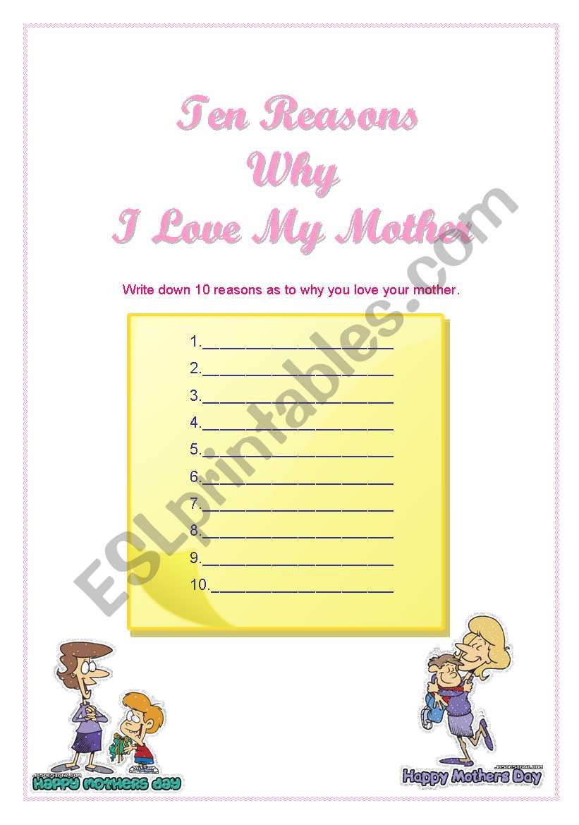 Mothers Day 4:5 worksheet