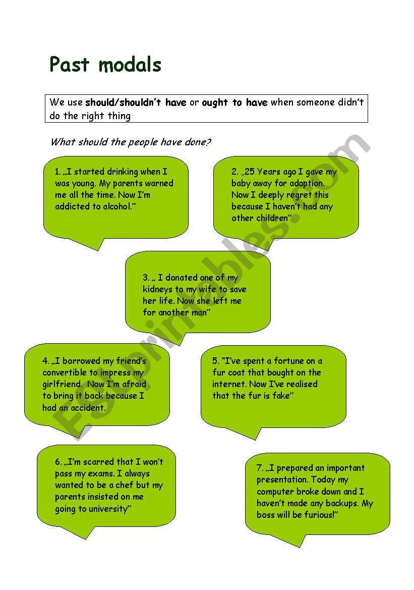 past modals worksheet