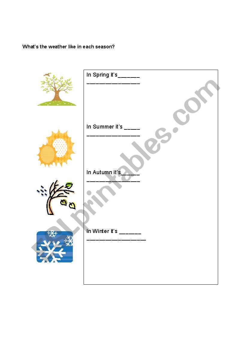 Weather worksheet