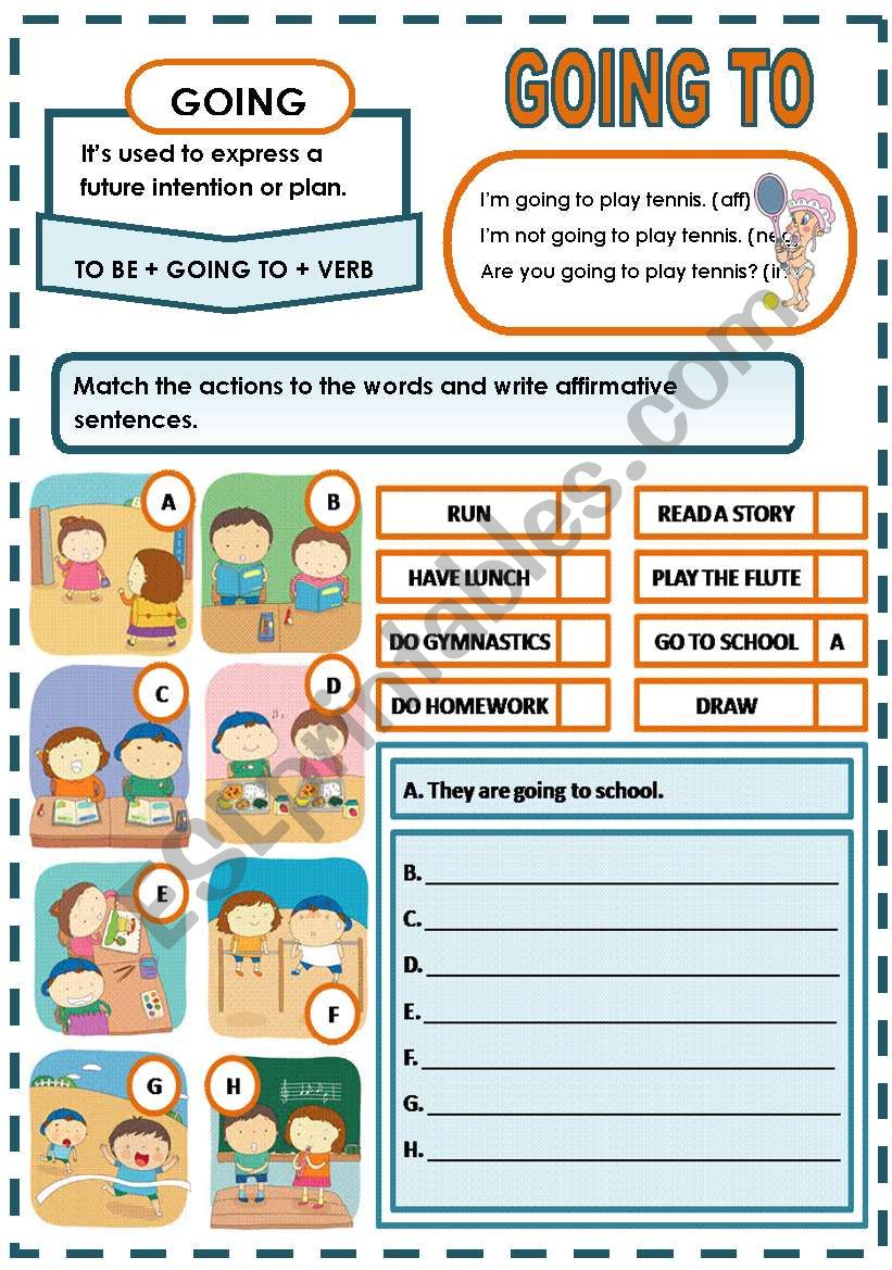 Go goes worksheets for kids