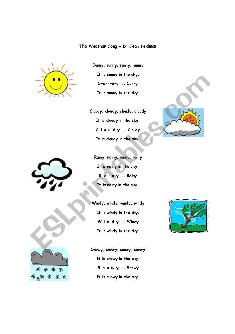 The Weather Song worksheet