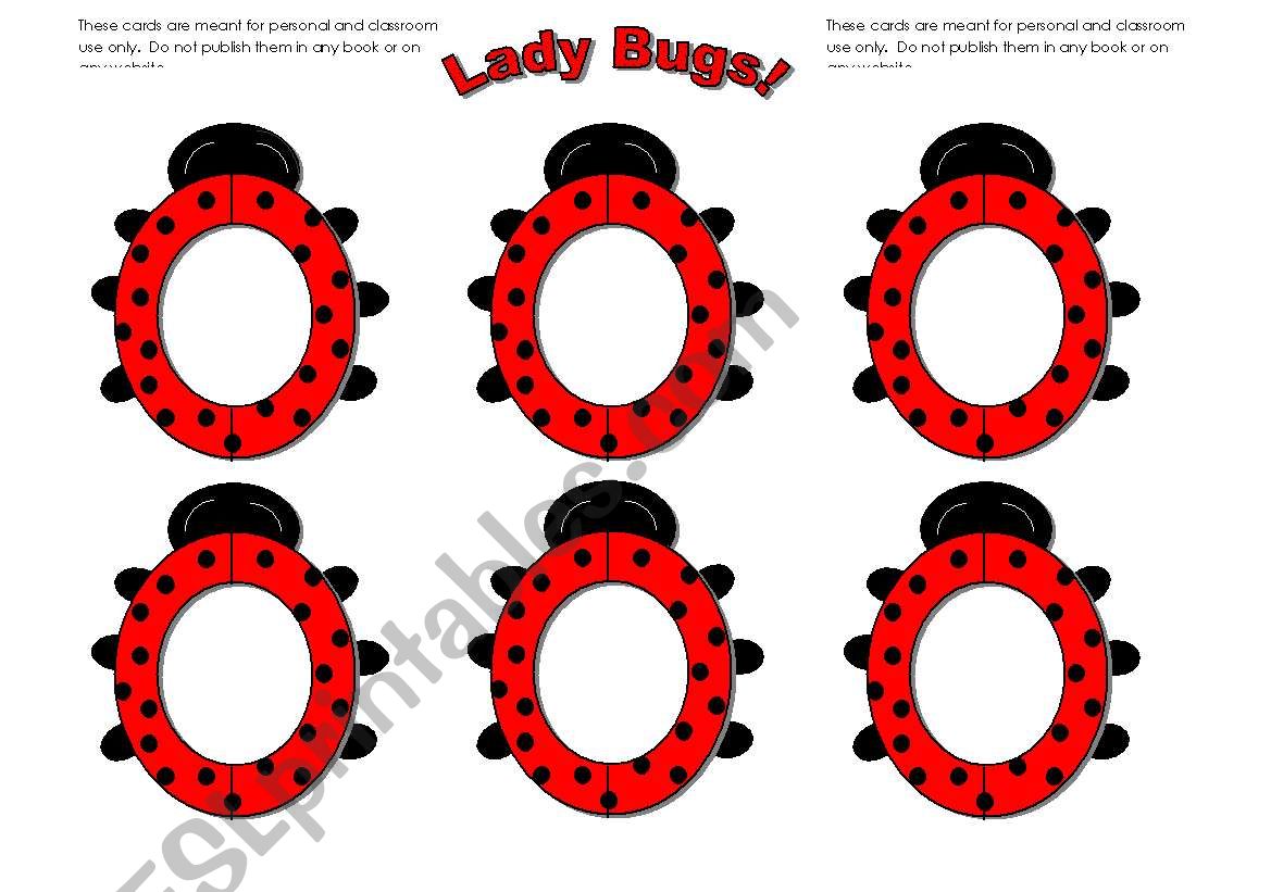 Lady Bug/ Lady Bird Frames (Use them with my ladybug gameboard.)