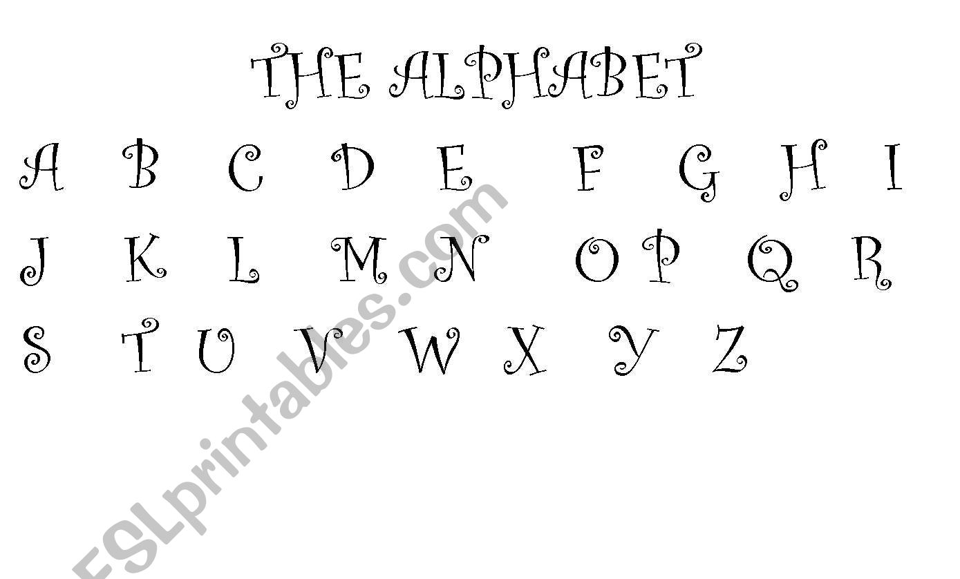 ALPHABET worksheet