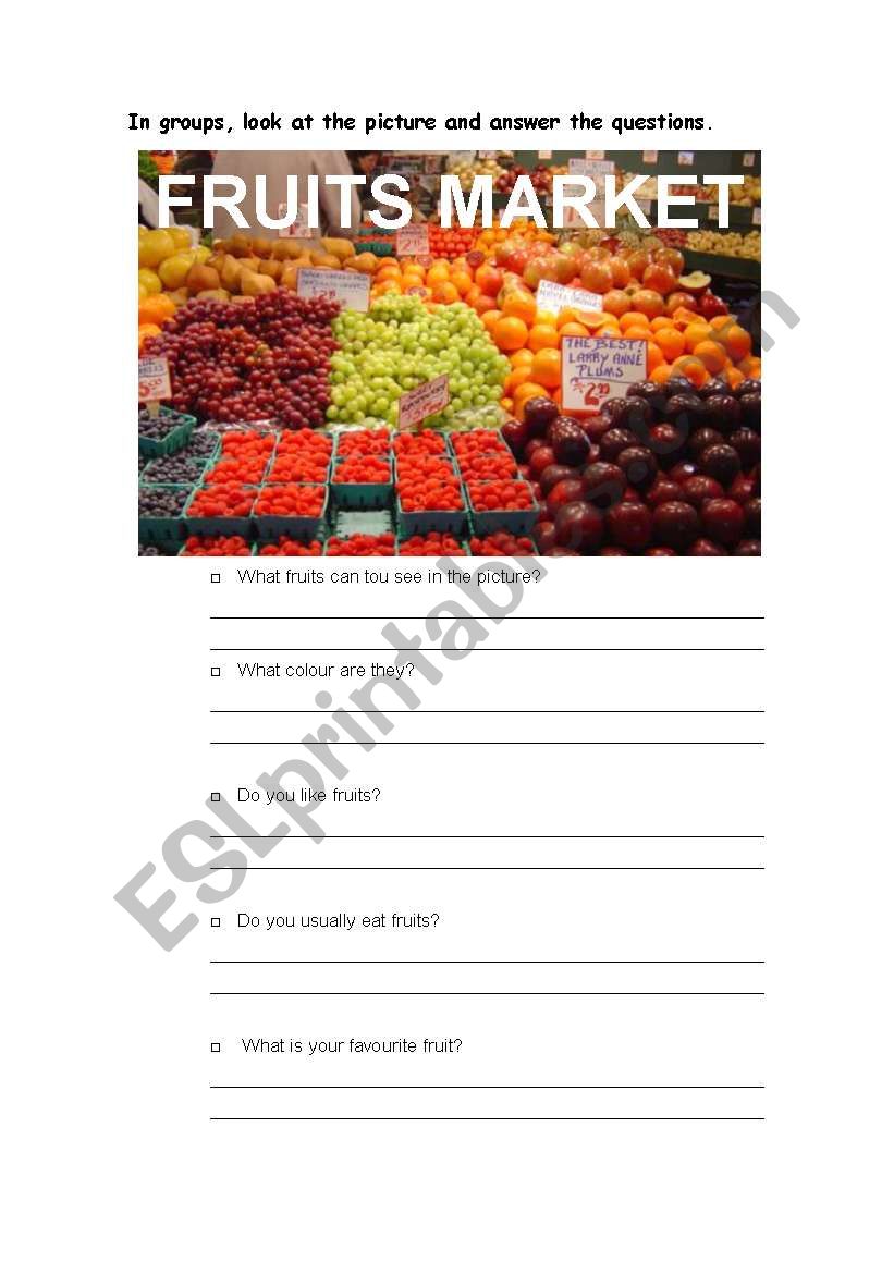 DESCRIBE THE PICTURE worksheet