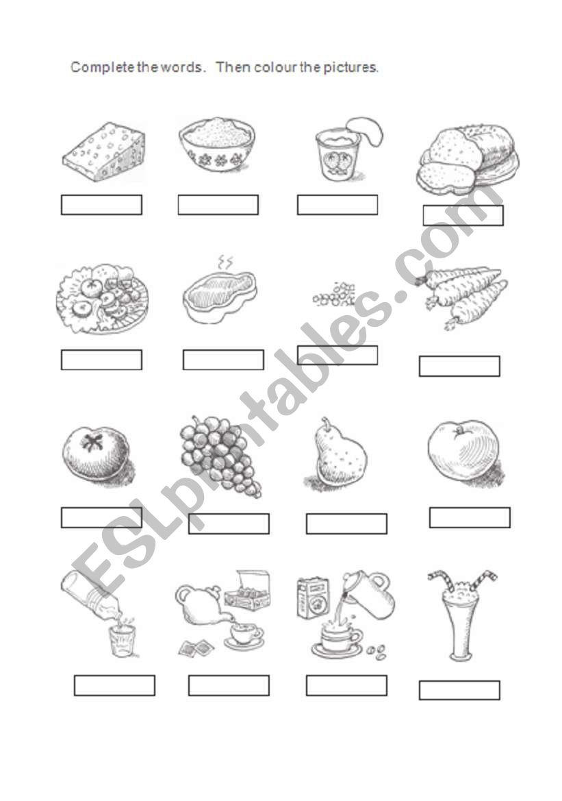 Food worksheet