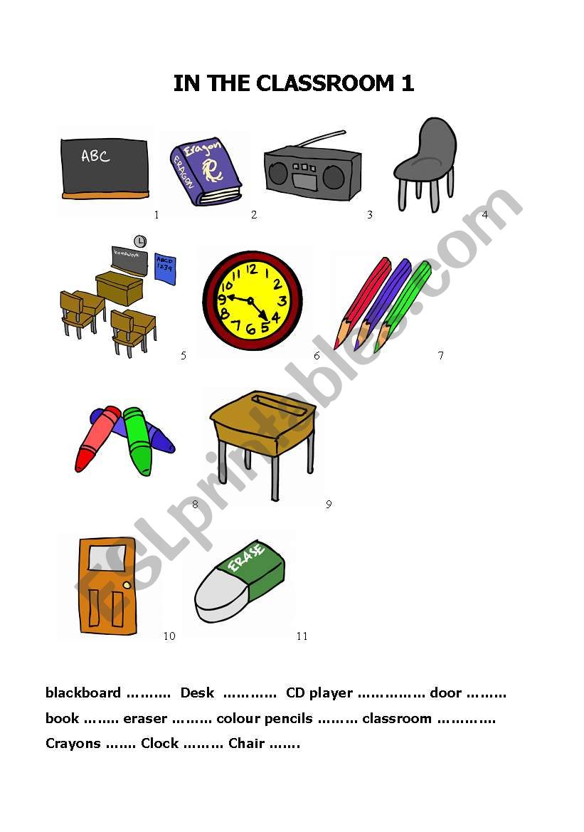 Build up your vocabulary - In the classroom 1