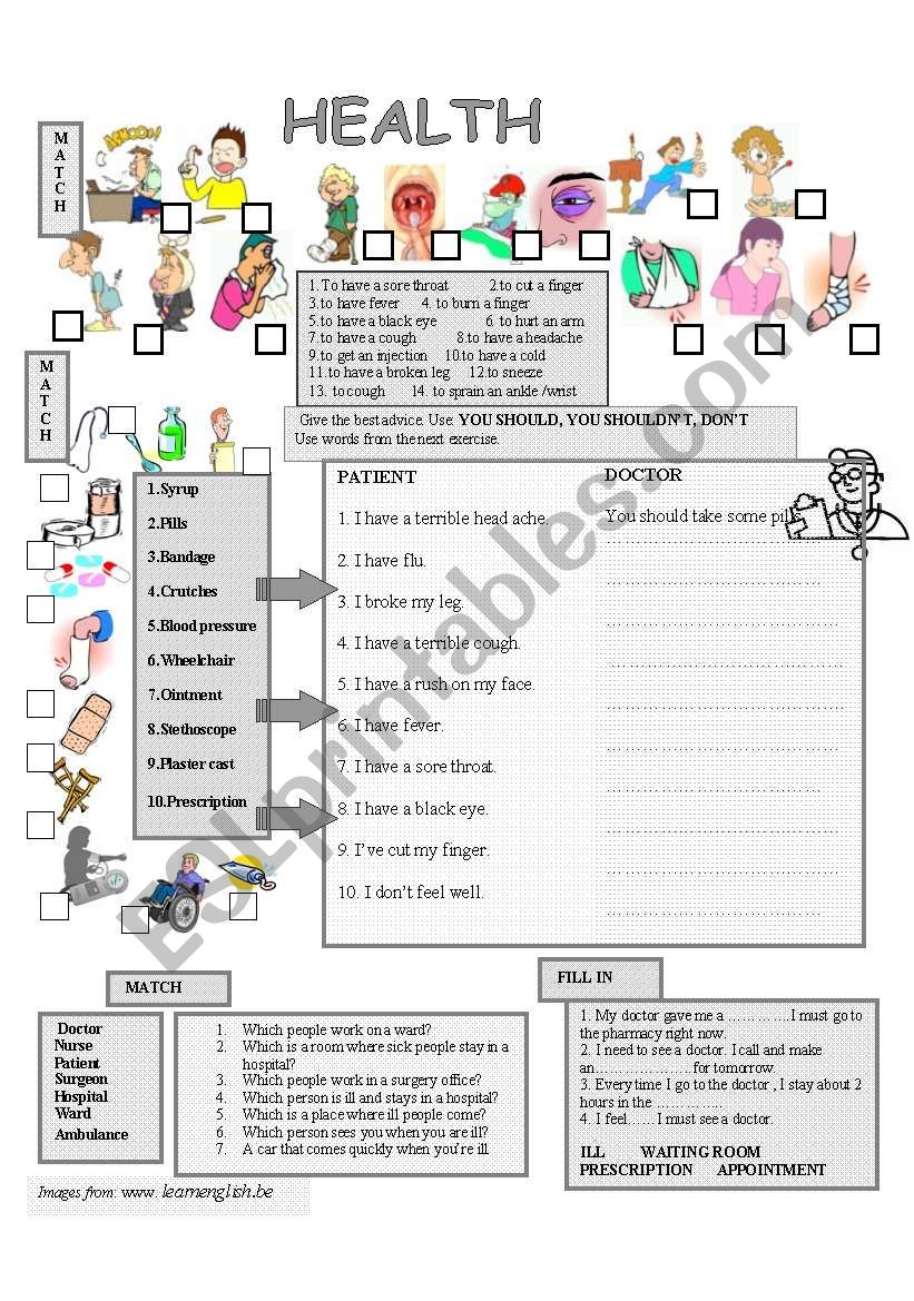 HEALTH  worksheet