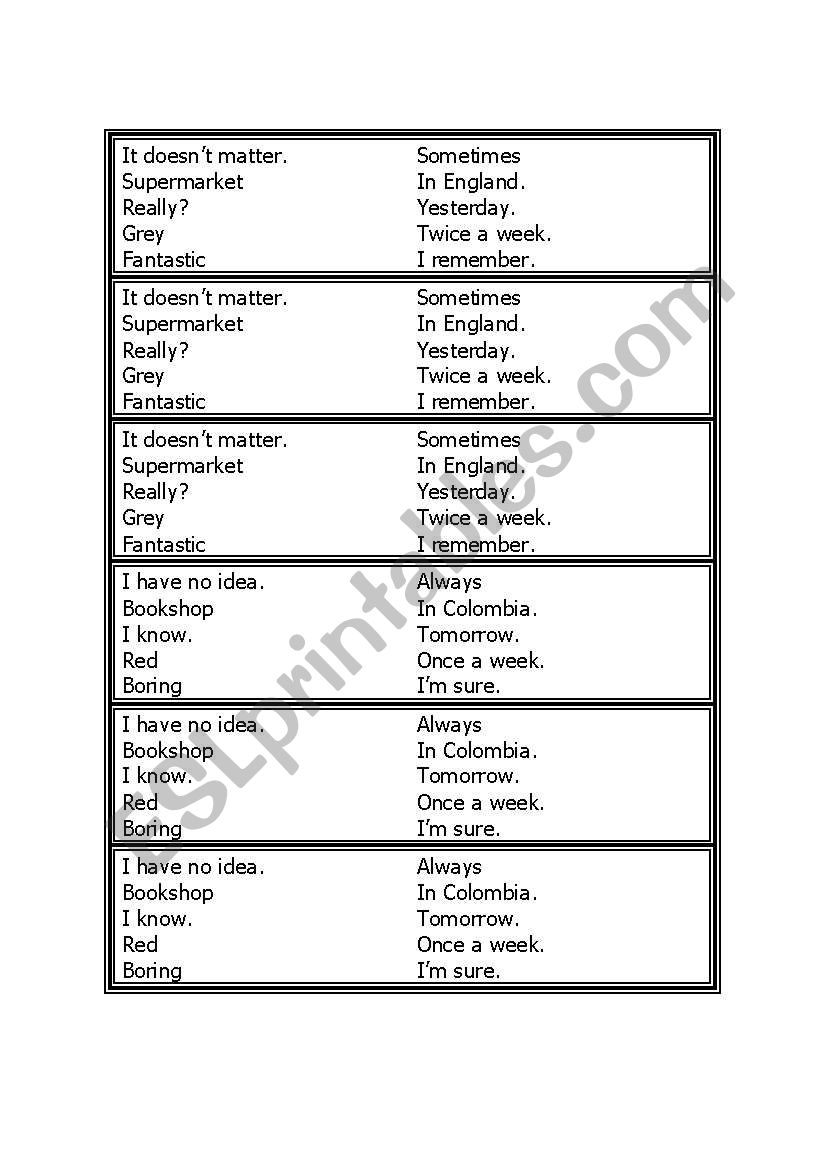 Make them say it! worksheet