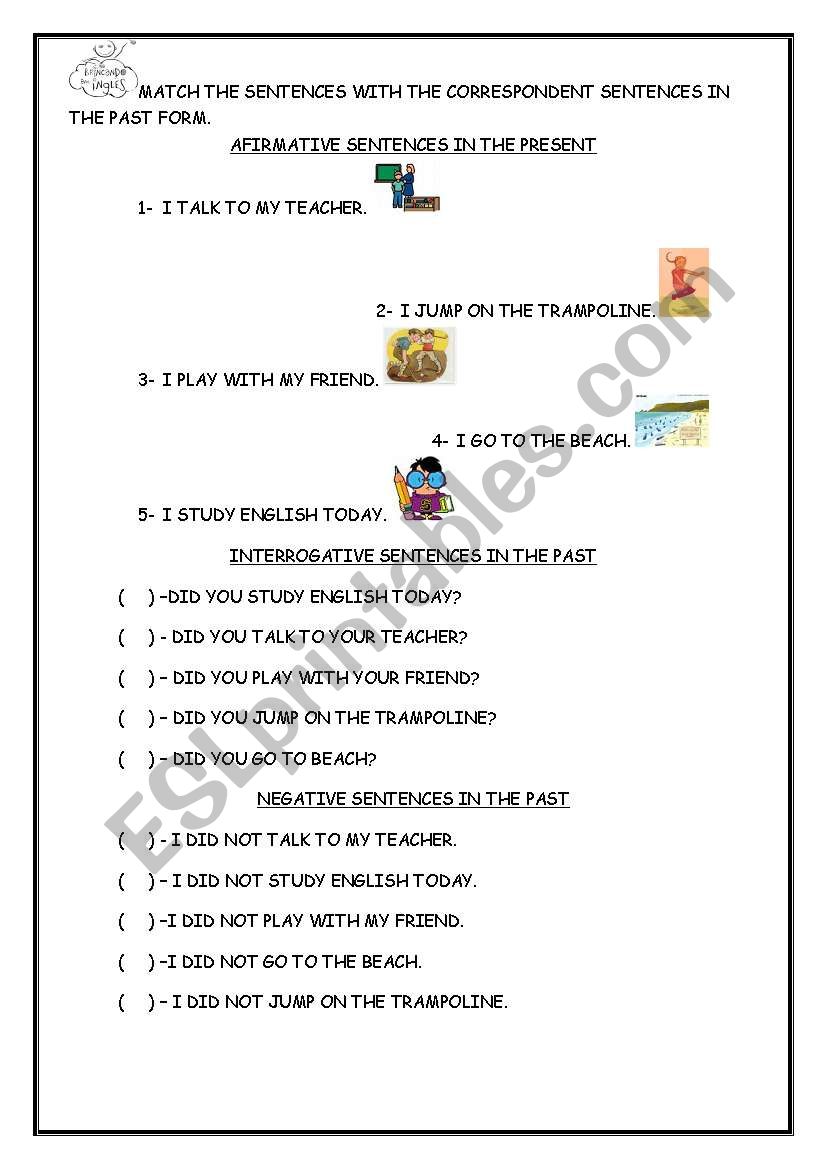 PAST SIMPLE FOR KIDS worksheet