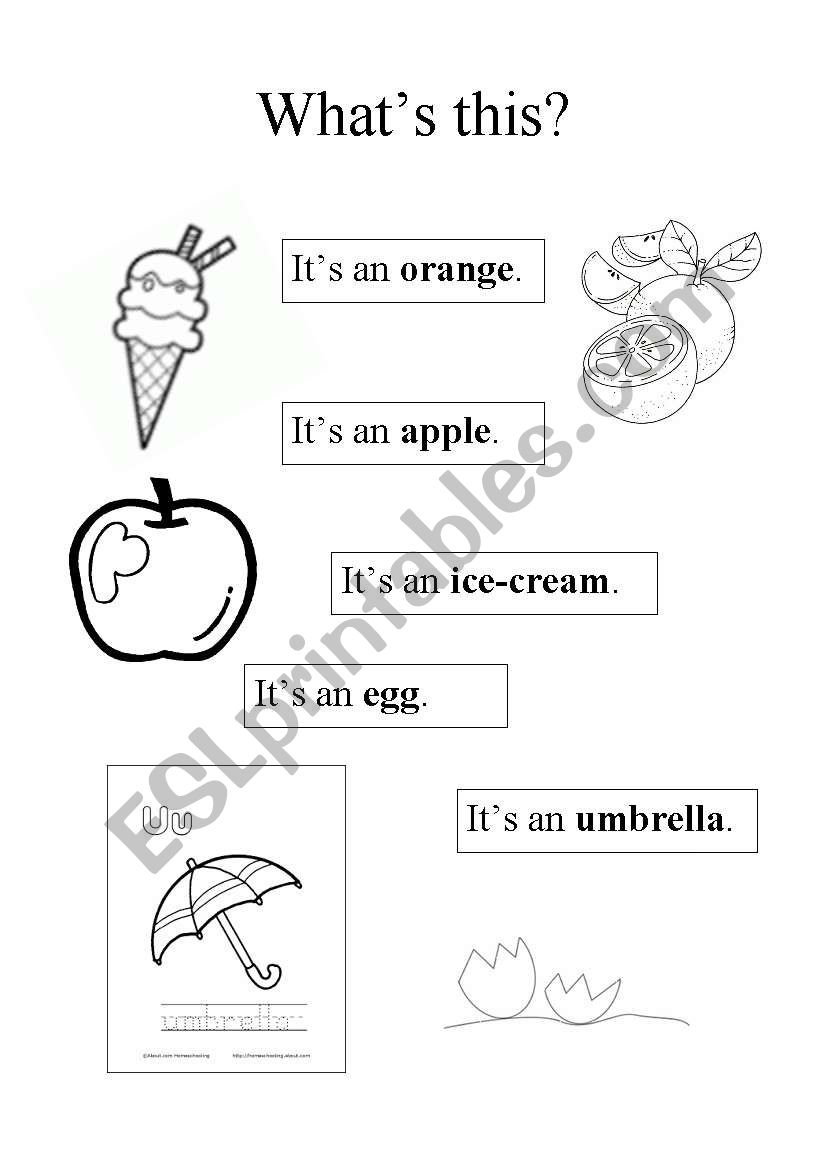 Vowels worksheet