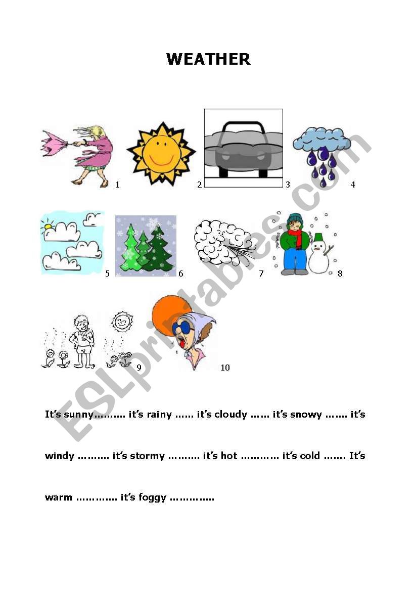 Build up your vocabulary - Weather