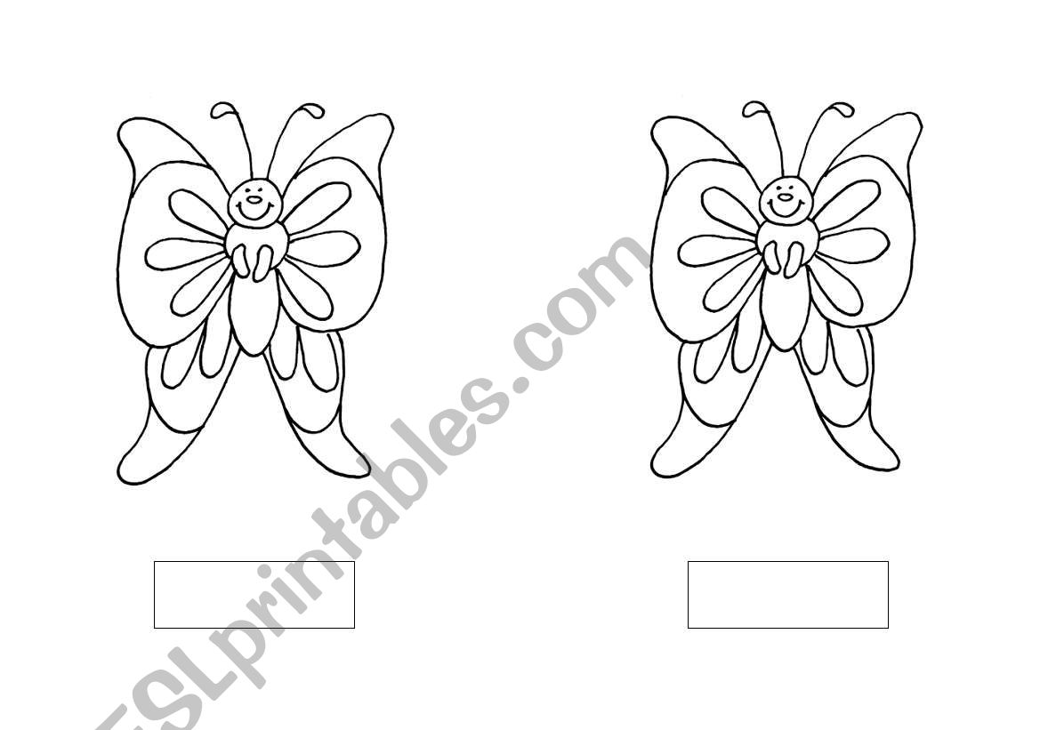 Butterfly finger puppets worksheet