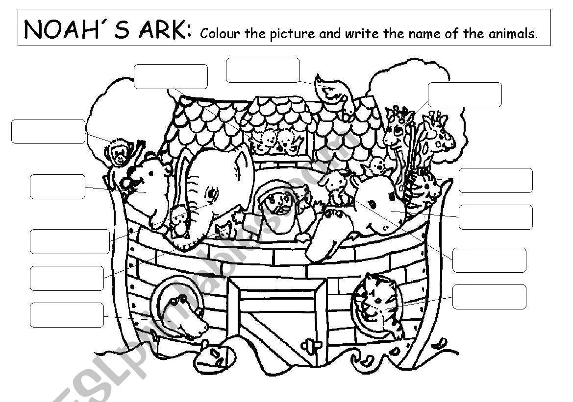 NOAHS ARK worksheet