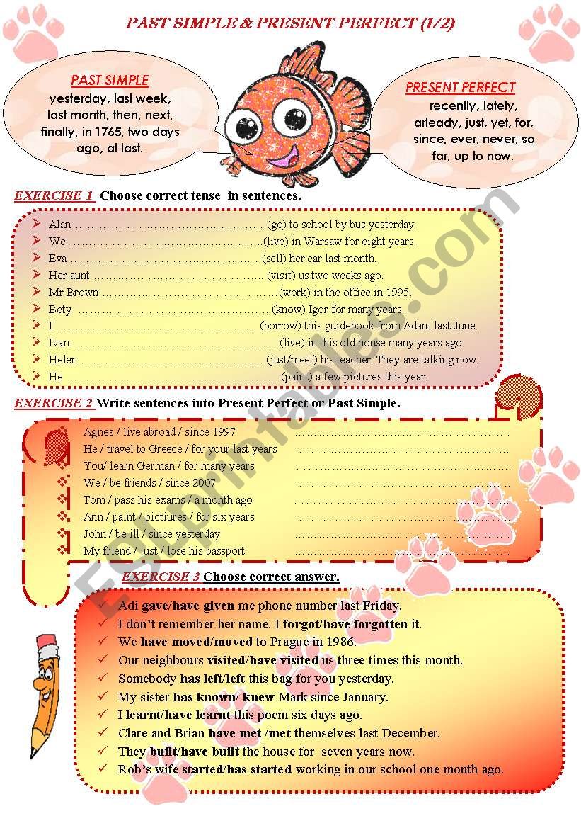 Past Simple and Present Perfect exercises