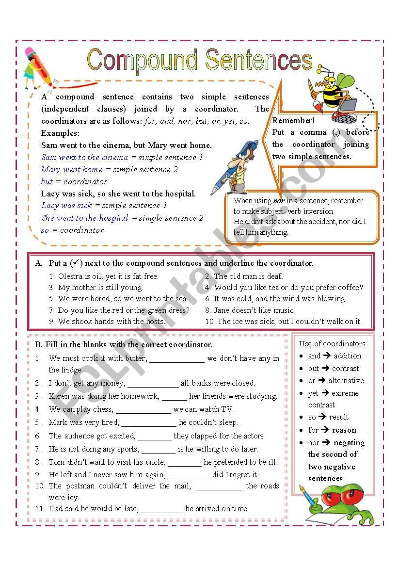 Compound Sentences & Coordinators