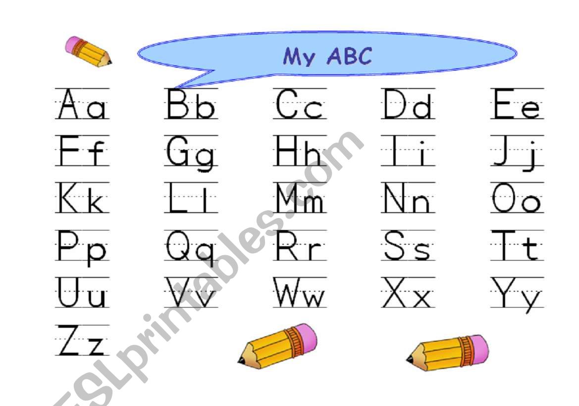 My ABC worksheet