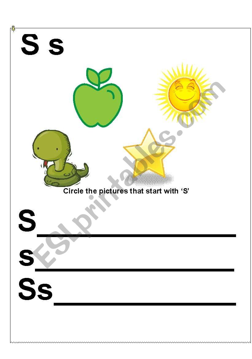 Ss introduction worksheet