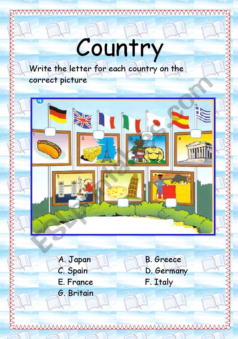 Country worksheet