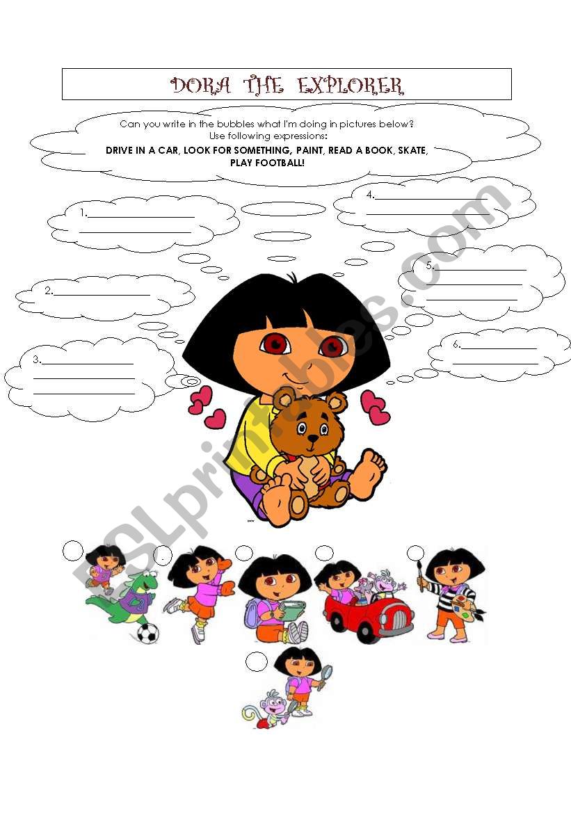 DORA THE EXPLORER worksheet