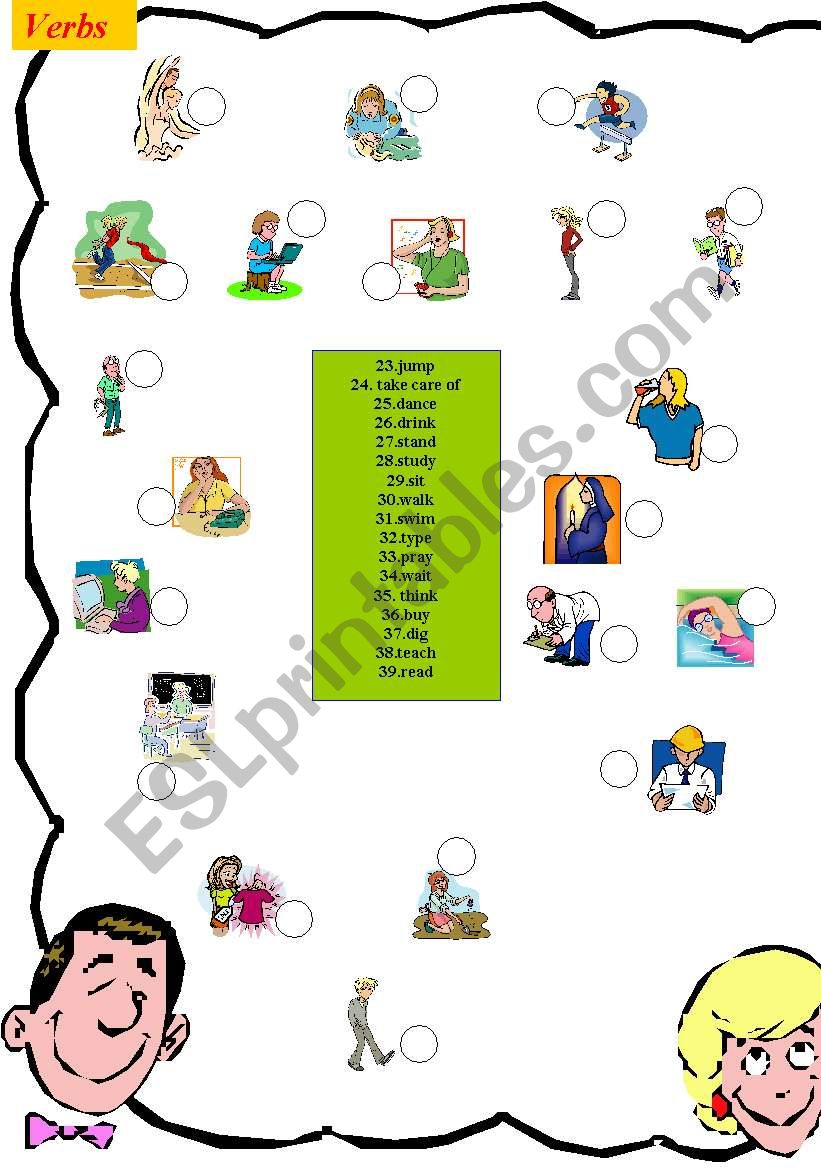 Verbs Matching 2/2 worksheet