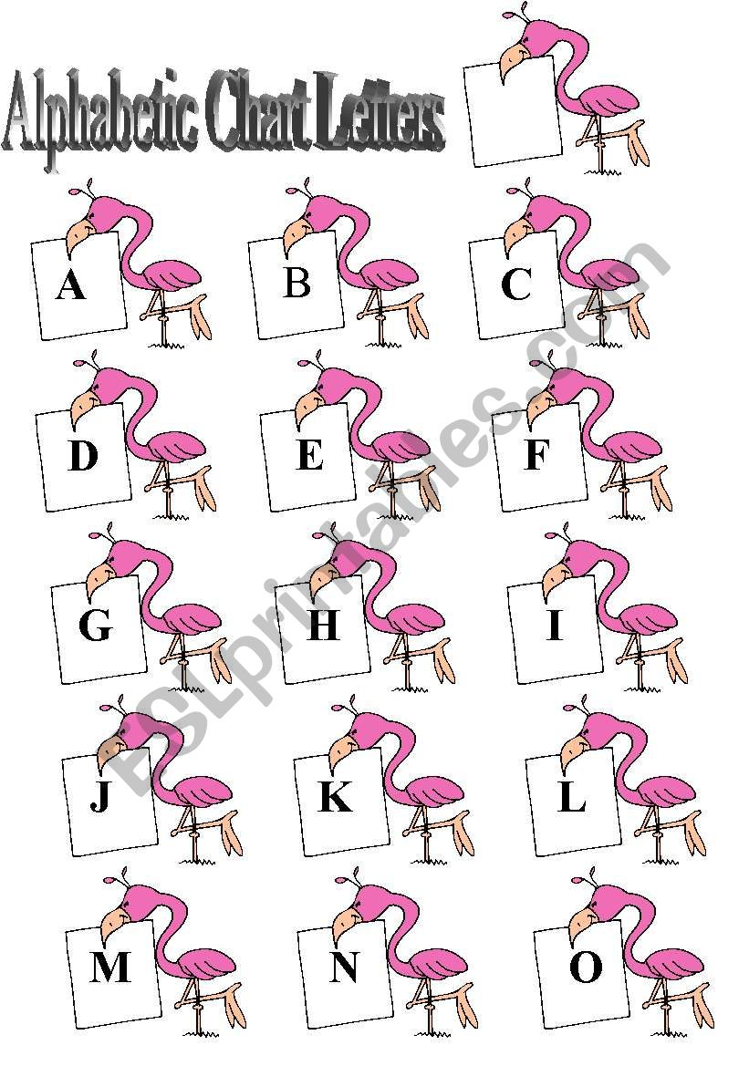 Bird Alphabetic Letters worksheet