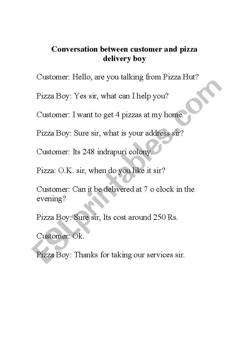 Telephonic Conversation worksheet