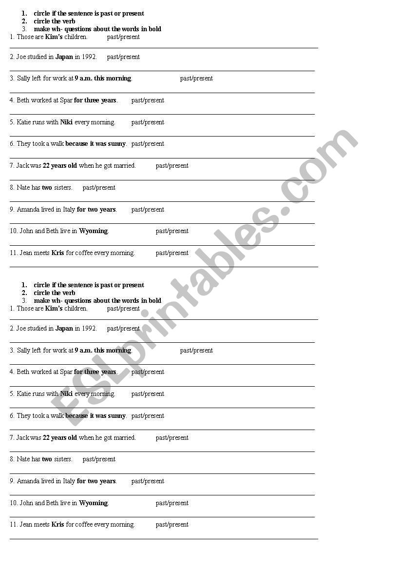 Question Practice worksheet
