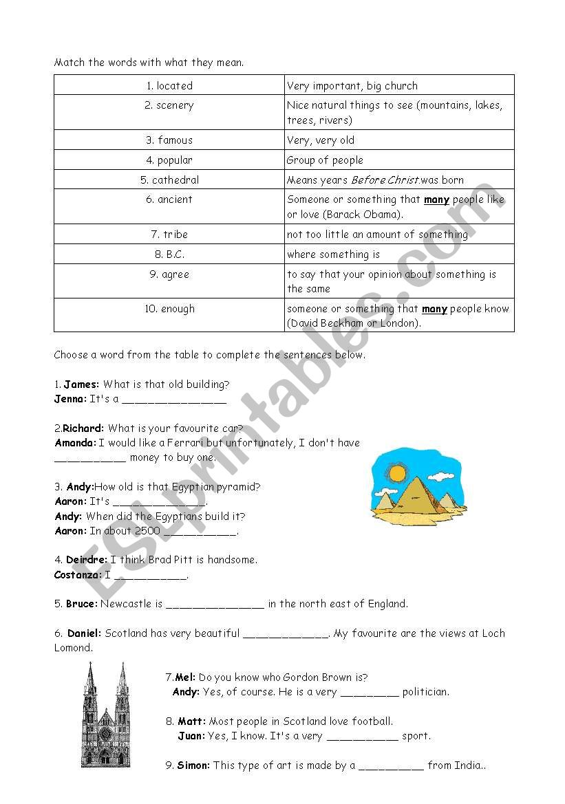 British Cities - Inverness Part 1 Vocab pre-teach