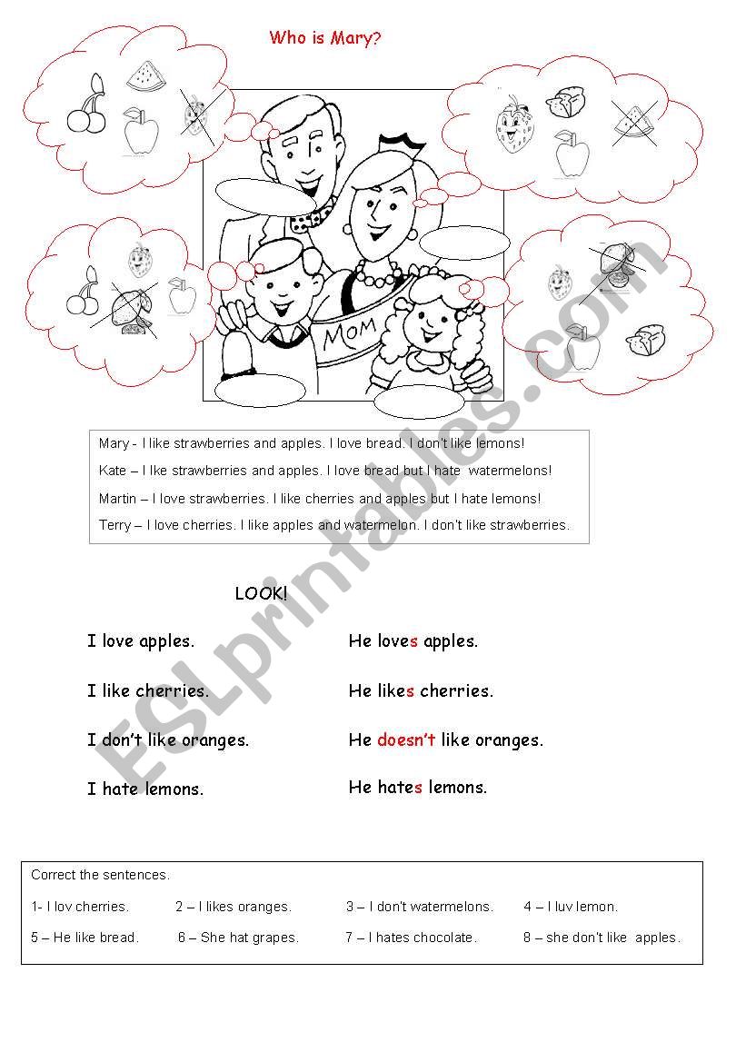 Food. I like, I love, I don´t like, I hate ....puzzle Food. I like, I love, I don´t like, I hate ....puzzle