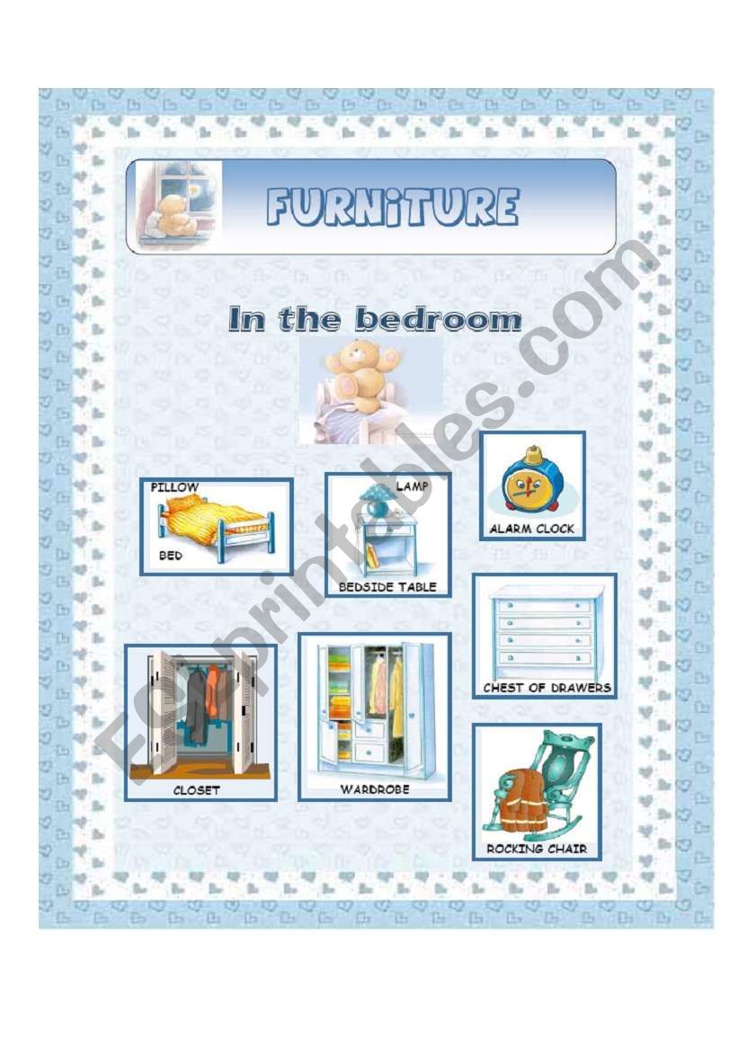 Furniture (1/6) - Bedroom worksheet