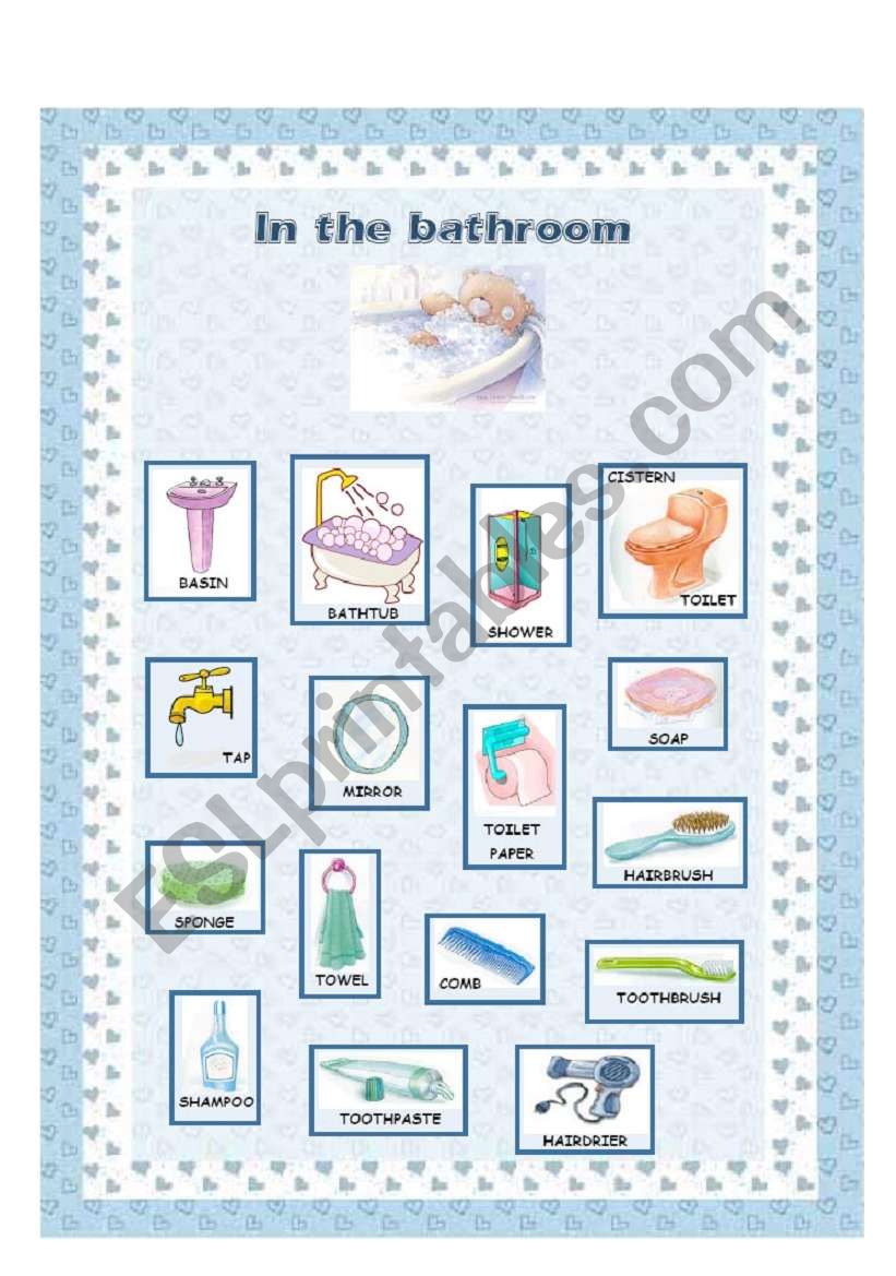 Furniture (2/6) - Bathroom worksheet