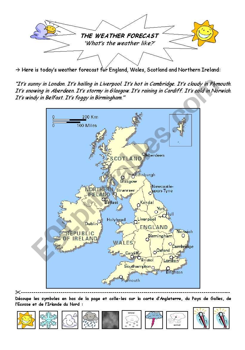 the weather forecast worksheet