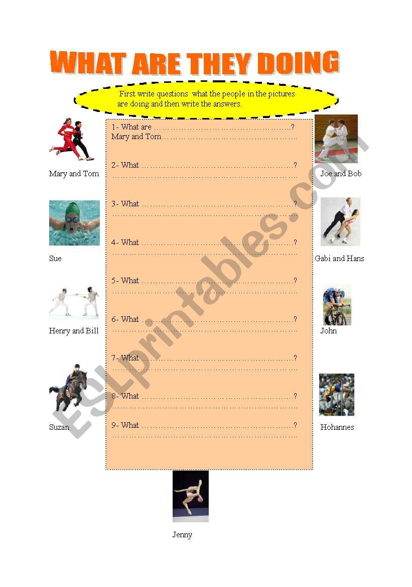 present continuous exercises worksheet