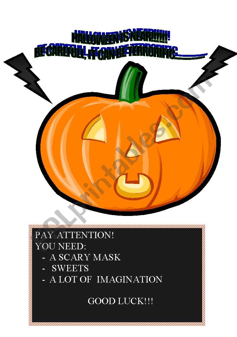 halloween worksheet