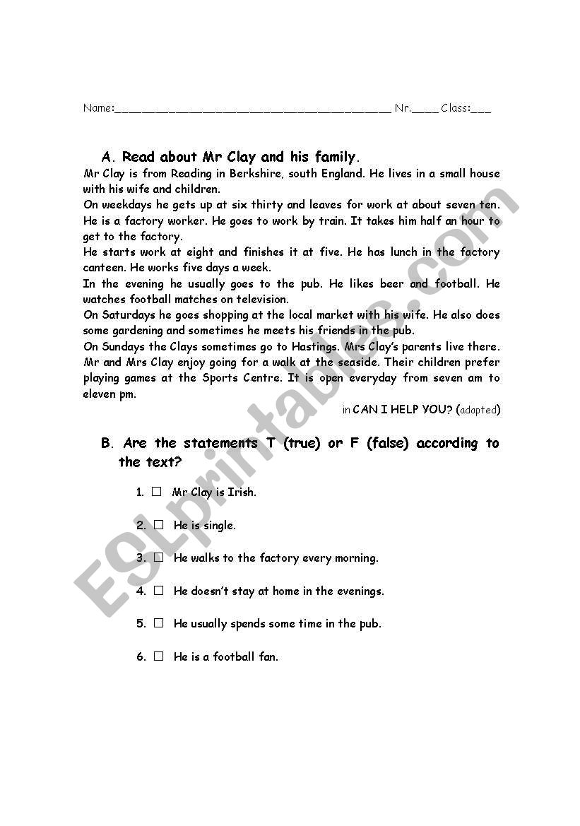 Simple Present worksheet