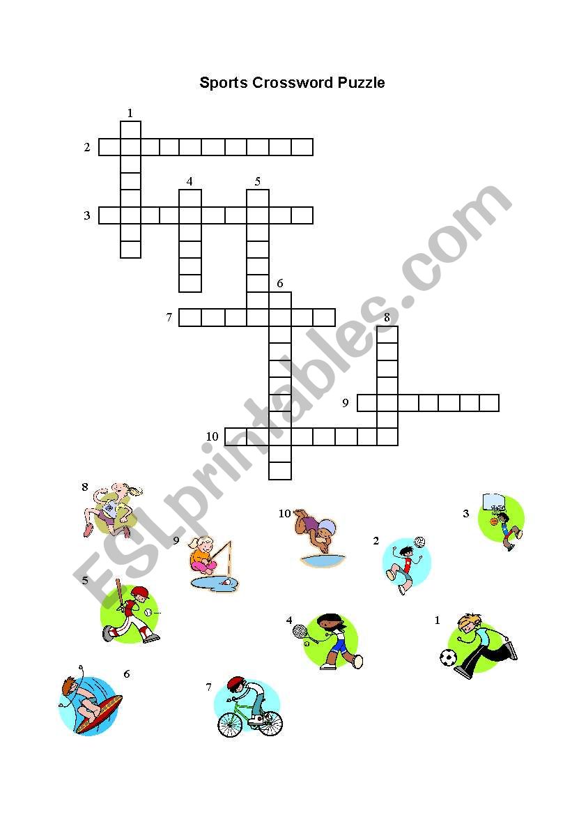 Sports Crossword worksheet