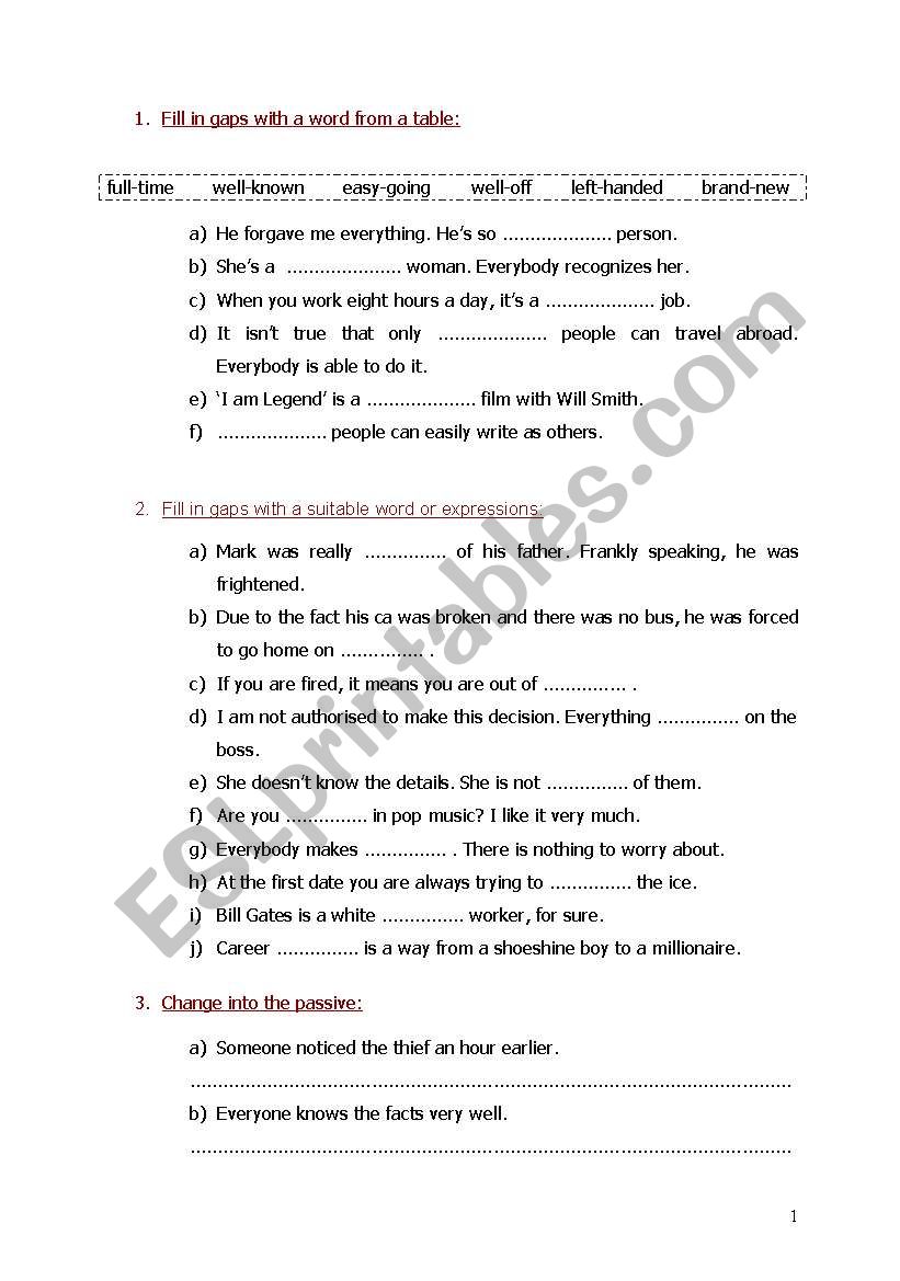 Test worksheet